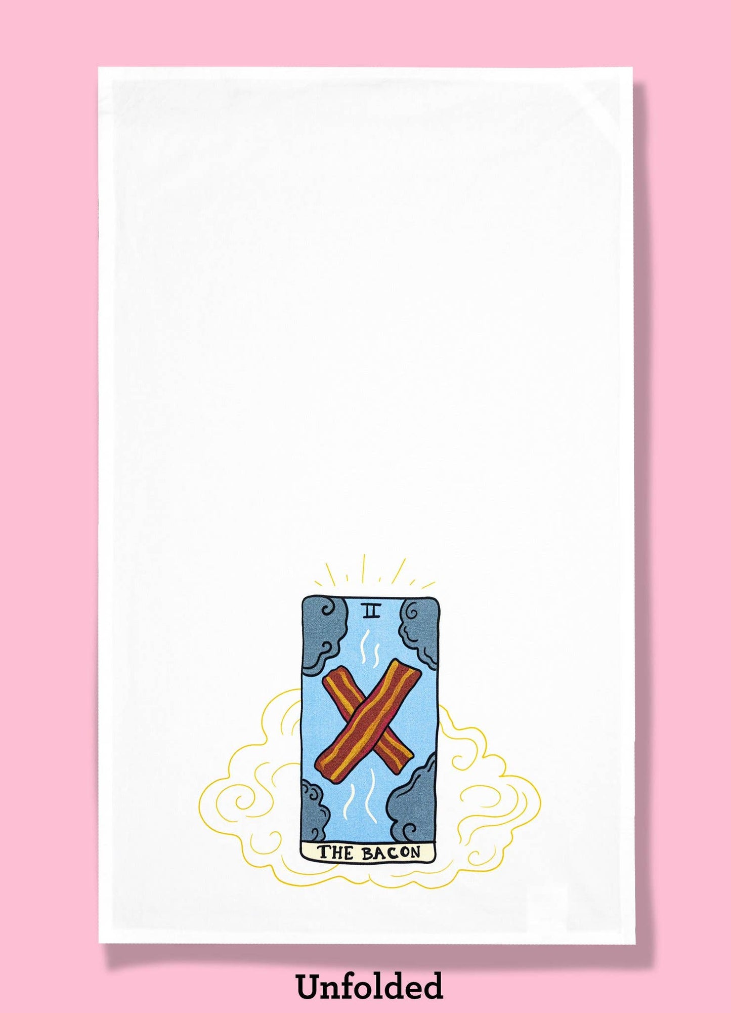The Bacon Tarot Kitchen Dishtowel