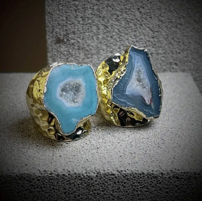 Gilded Aura Quartz Ring