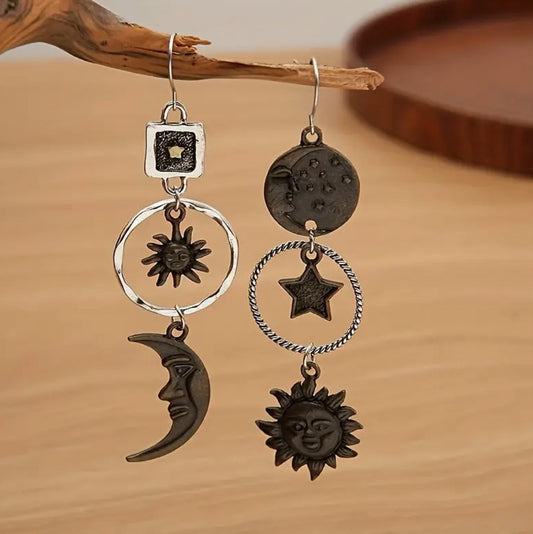 Celestial Cascade Circle Earrings