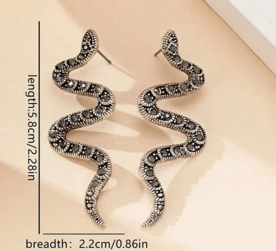 Gilded Serpent Sparkle Earrings