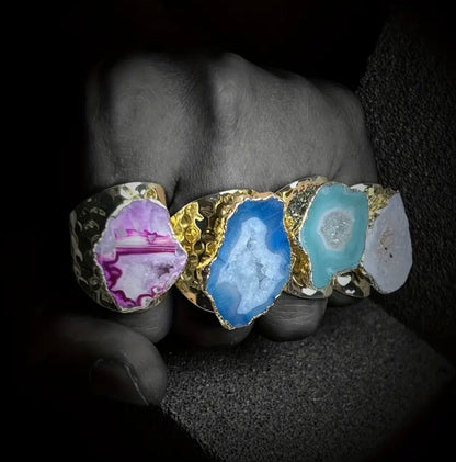 Gilded Aura Quartz Ring