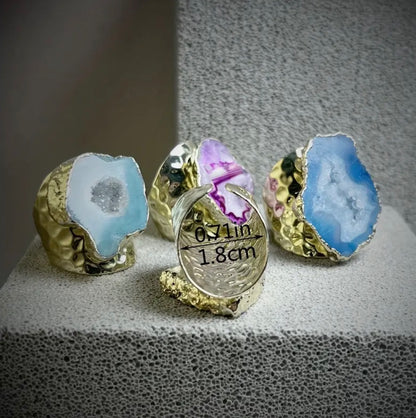 Gilded Aura Quartz Ring