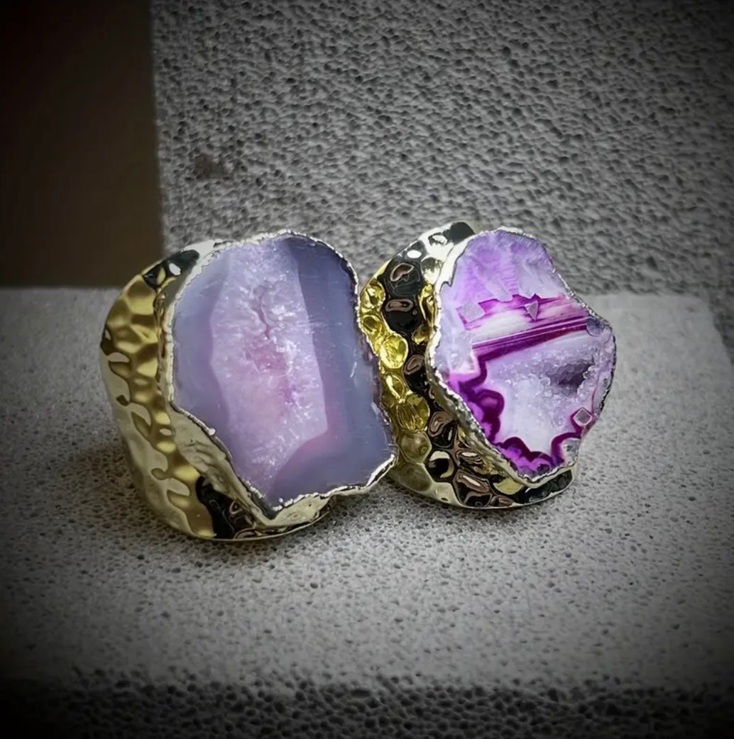 Gilded Aura Quartz Ring