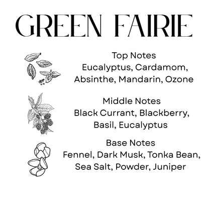 Sanctuarium GREEN FAIRIE Candle | Noir Collection 8.5 oz