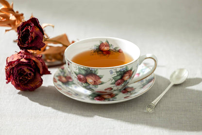 Eye of Newt Floral Tea Cup and Saucer