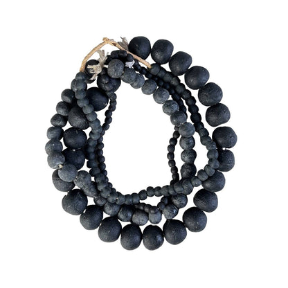 Recycled Glass Beads: Black ExSm