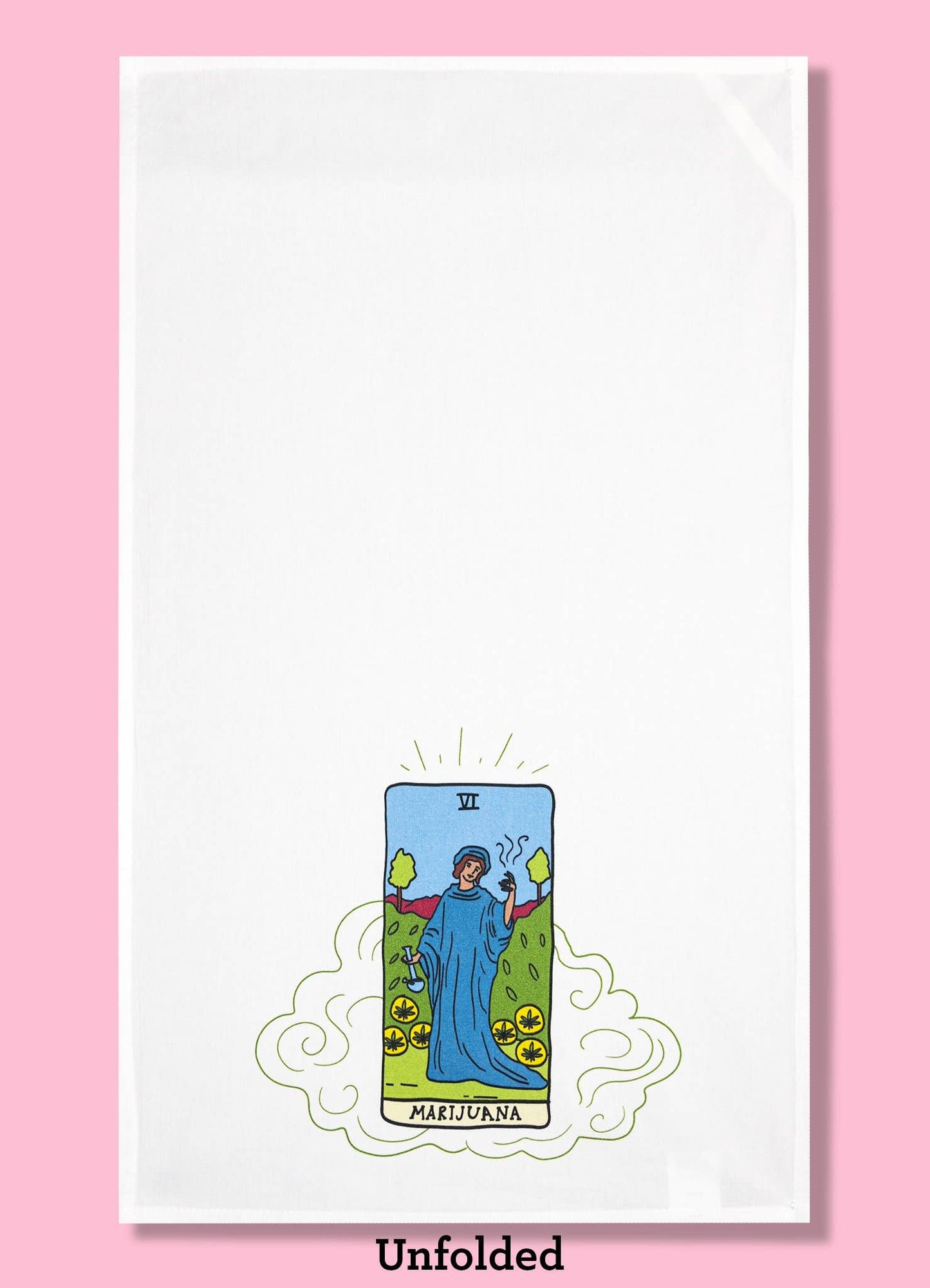 Marijuana Tarot Kitchen Dishtowel