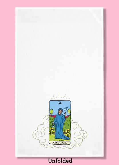 Marijuana Tarot Kitchen Dishtowel