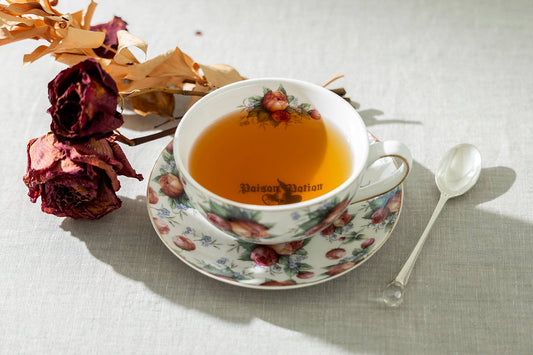 Eye of Newt Floral Tea Cup and Saucer