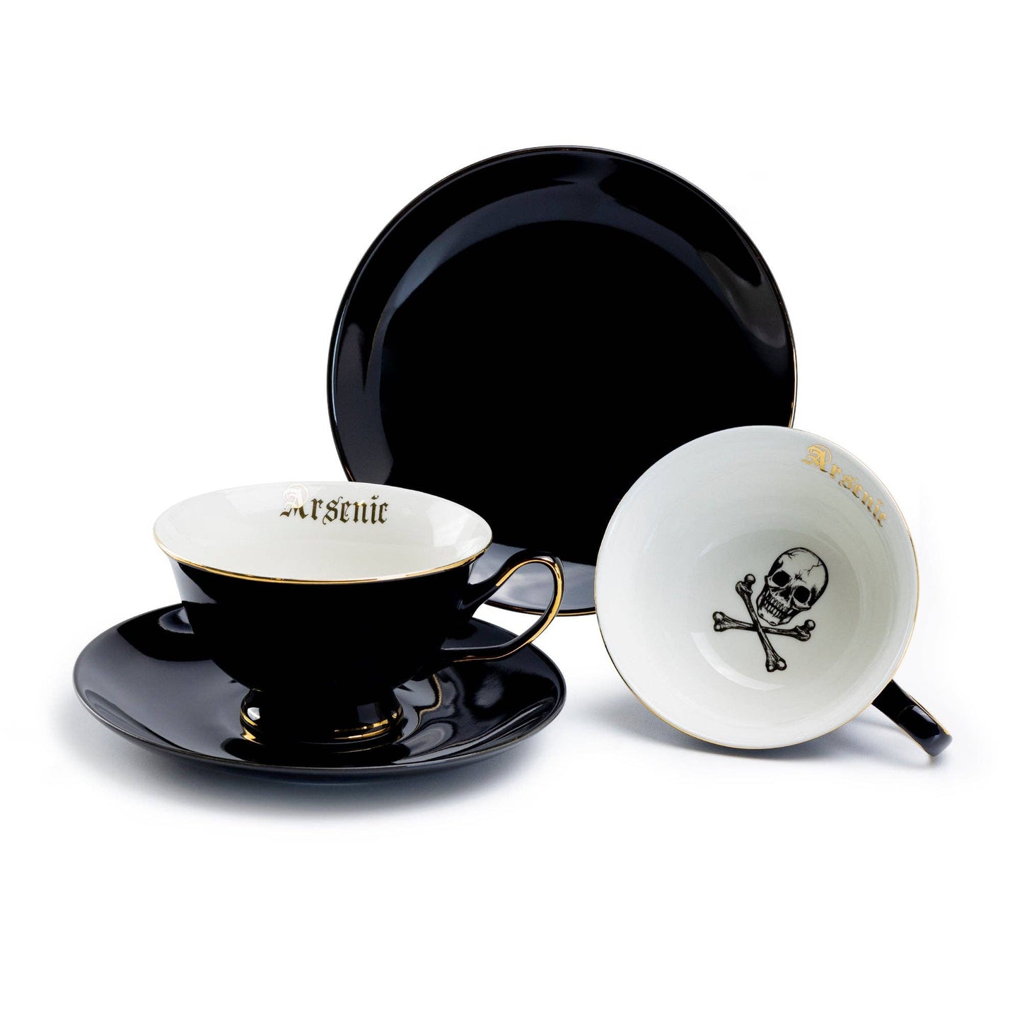 Arsenic Skull Tea Cup & Saucer