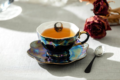 Skull Luster Tea Cup & Saucer